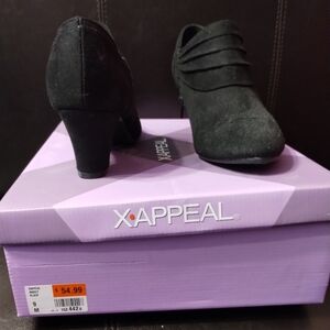 Xappeal Women's Elegant Black Heeled Boots